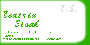 beatrix sisak business card